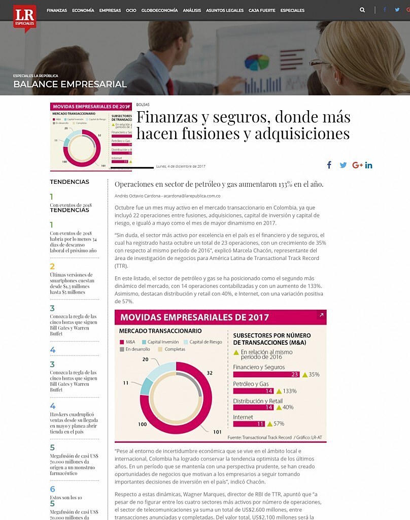 Finanzas y seguros, donde ms hacen fusiones y adquisiciones